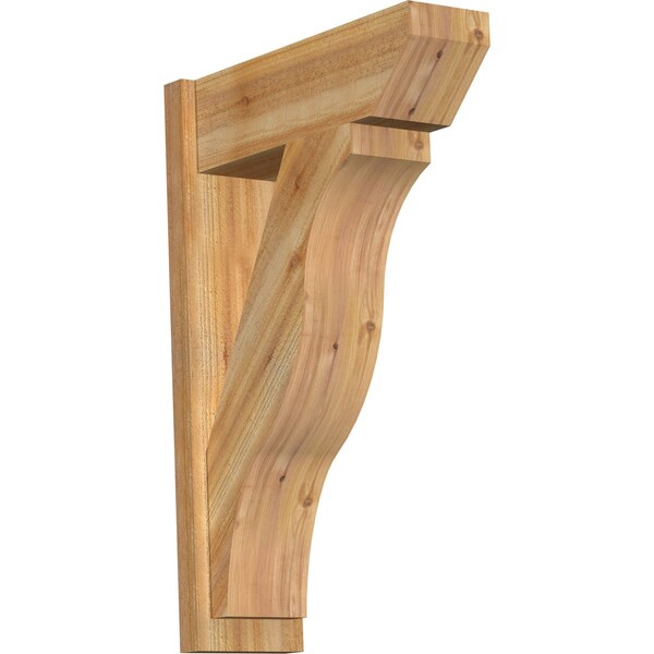 Ekena Millwork Funston Slat Rough Sawn Outlooker, Western Red Cedar, 8"W x 24"D x 36"H OUT08X24X36FST06RWR - main